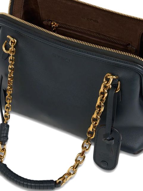 ETRO chain-strap leather shoulder bag - Green