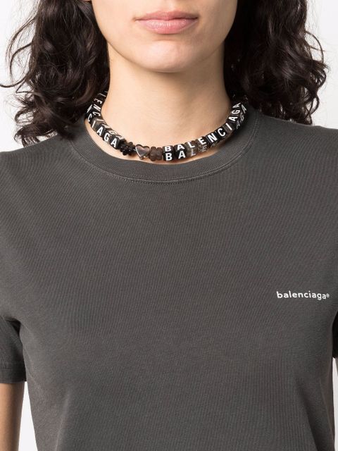 Balenciaga toy choker logo charm necklace - Black - zdjęcie produktu nr 2