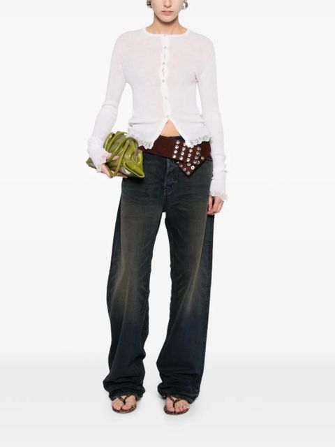 Blumarine ruffled knitwear - White