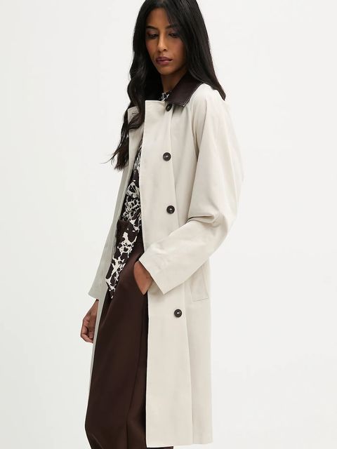 Answear.LAB trencz kolor beżowy