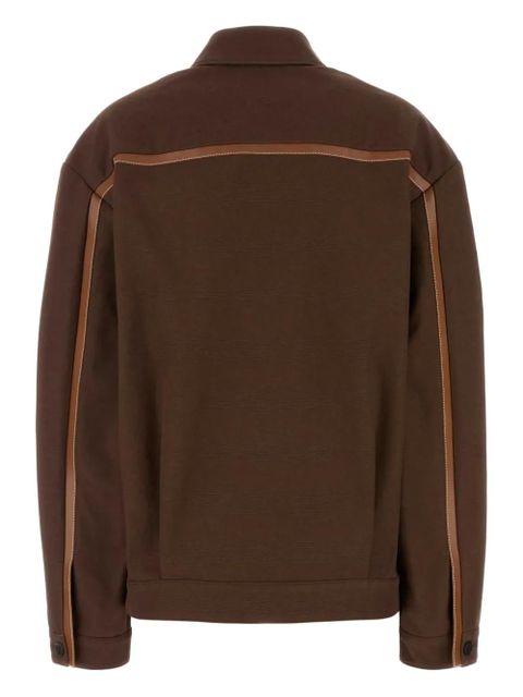 Miu Miu leather-trimmed cotton jacket - Brown - zdjęcie produktu nr 2