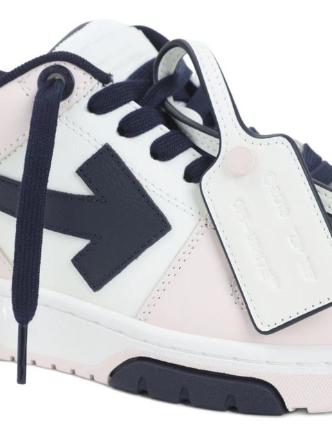 Off-White Out Of Office arrow-logo leather sneakers - Pink