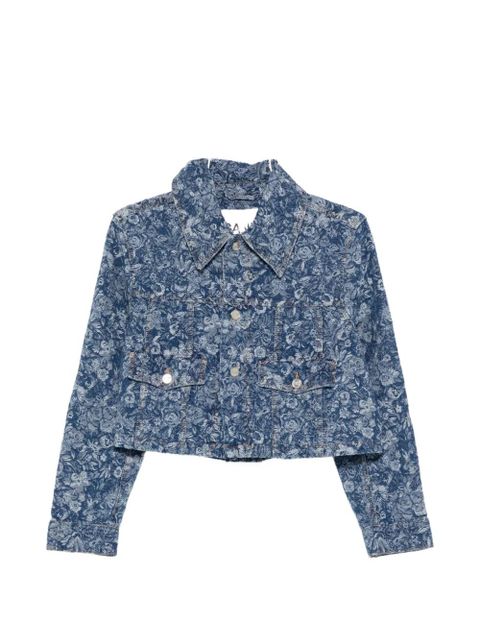 GANNI floral cropped jacket - Blue - zdjęcie produktu nr 1