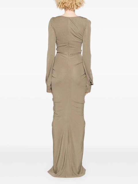 Christopher Esber bateau draped maxi dress - Green