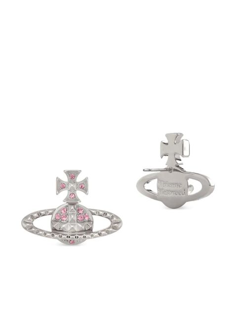 Vivienne Westwood Orb pink-stone earrings - Silver - zdjęcie produktu nr 2