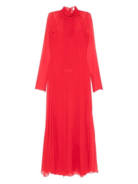 Blumarine high-neck long-sleeve dress - Red - zdjęcie produktu nr 1