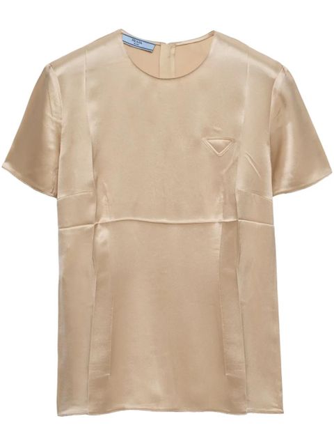 Prada Satin crepe top - Neutrals - zdjęcie produktu nr 1