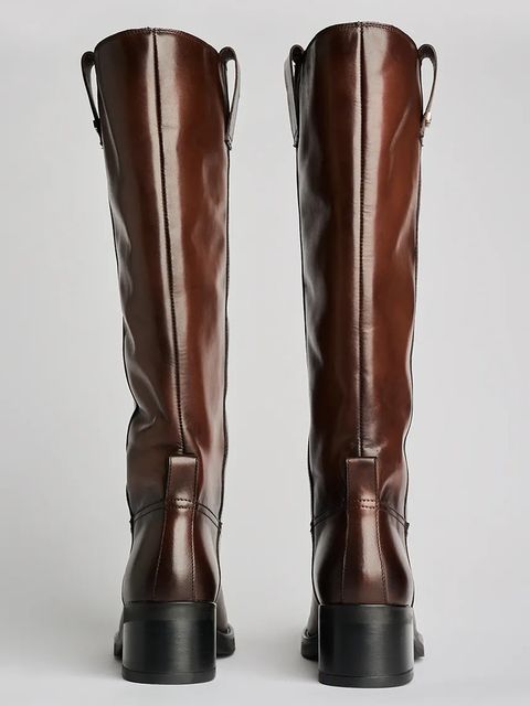 Karl Lagerfeld kozaki skórzane BROOKLYN damskie kolor brązowy na słupku lekko ocieplone KL41790W - zdjęcie produktu nr 2