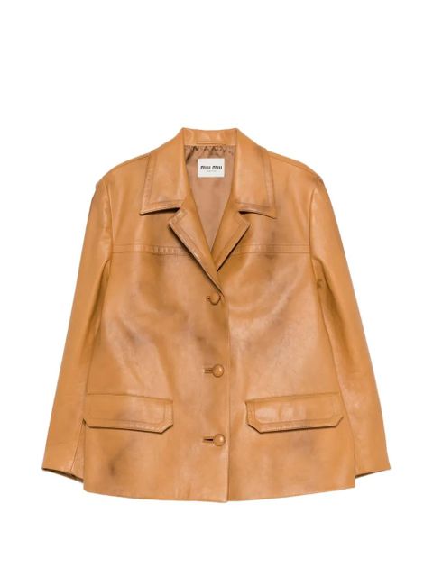 Miu Miu pocket single-breasted coat - Brown - zdjęcie produktu nr 1