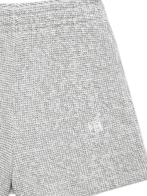 ANINE BING Kam framed monogram shorts - Grey