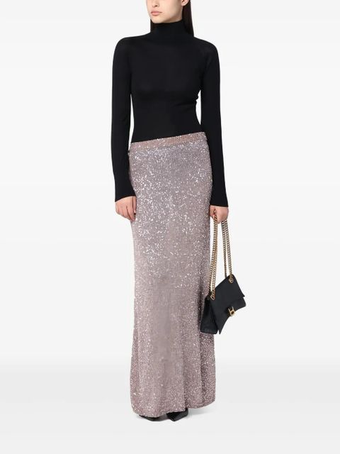 Balenciaga glitter-detailing skirt - Brown