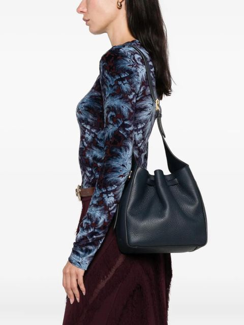 Mulberry Lyra drawstring leather bucket bag - Blue - zdjęcie produktu nr 2