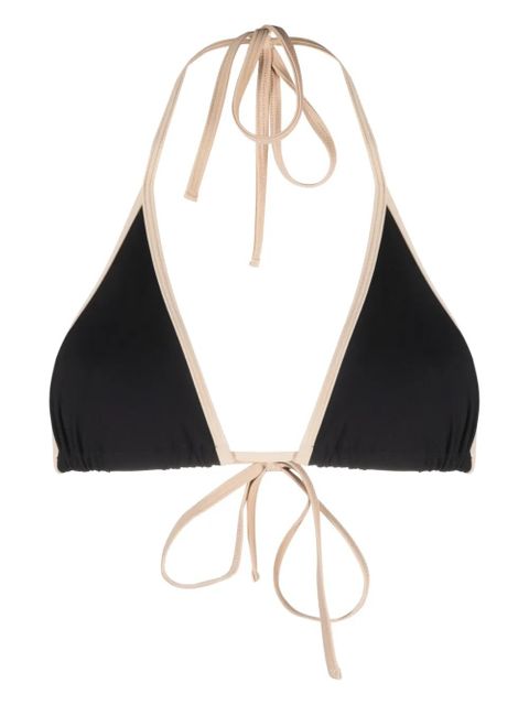 TOTEME Stripe Tie bikini top - Black - zdjęcie produktu nr 1