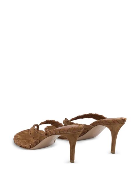 Gianvito Rossi braided suede sandals - Brown