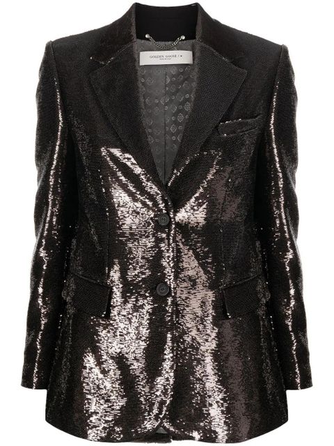 Golden Goose sequin single-breasted blazer - Grey - zdjęcie produktu nr 1