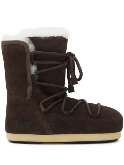 Moon Boot EVX lace-up shearling boots - Brown - zdjęcie produktu nr 1