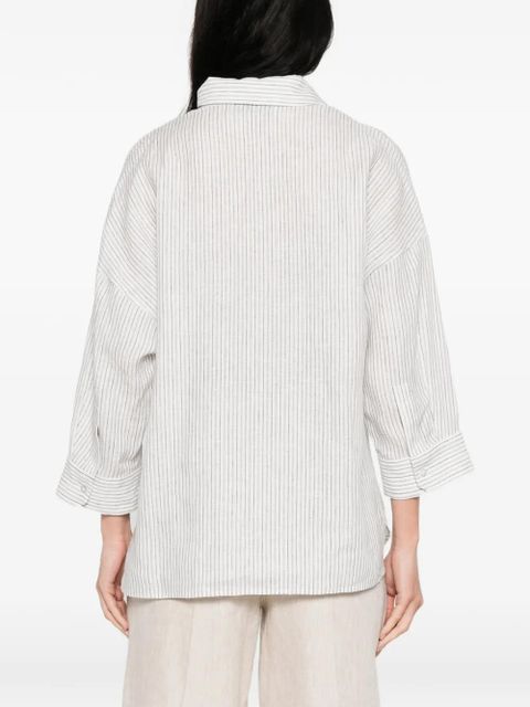 Weekend Max Mara Panetto striped-pattern shirt - White