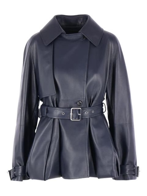 LOEWE belted leather jacket - Blue - zdjęcie produktu nr 1