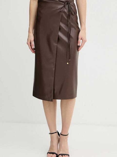 Marciano by Guess spódnica GLADYS kolor brązowy midi ołówkowa 5BGD07 7389A - zdjęcie produktu nr 1