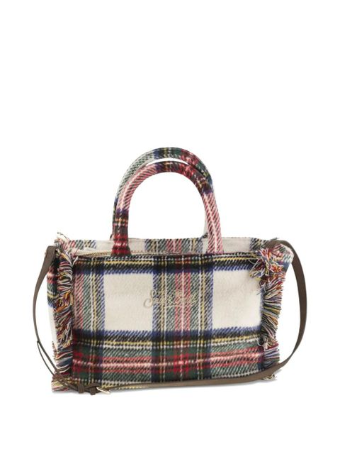 MC2 Saint Barth tartan fringed colette bag - Neutrals - zdjęcie produktu nr 2
