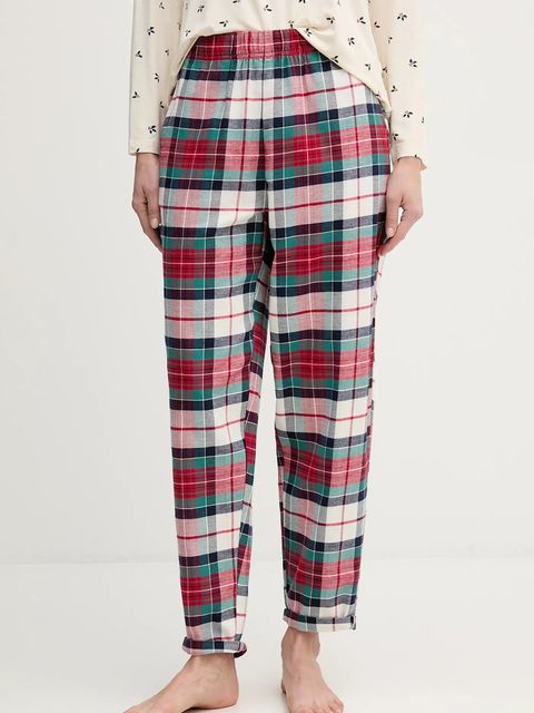 United Colors of Benetton spodnie piżamowe bawełniane damska kolor bordowy bawełniana 40EP3F00I - zdjęcie produktu nr 1