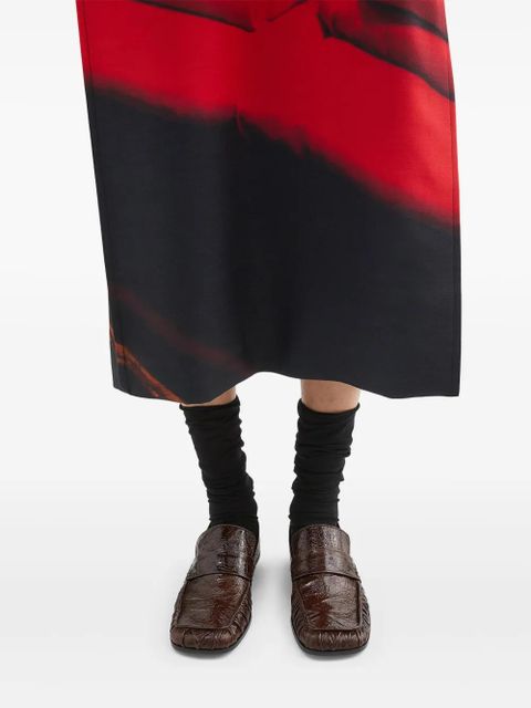 Jil Sander leather loafers - Brown