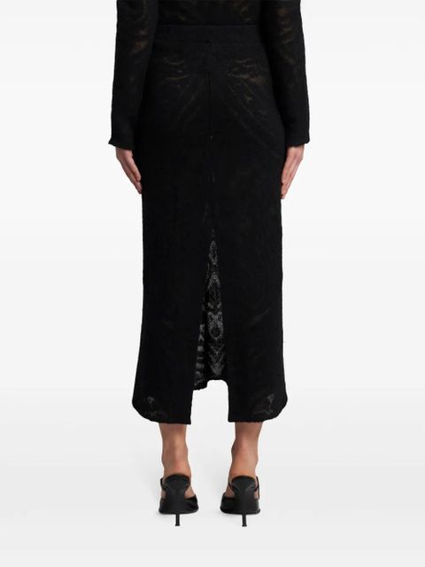 ETRO knitted jacquard midi skirt - Black