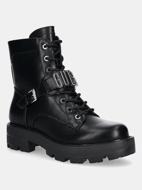 Guess workery YANZY damskie kolor czarny na płaskim obcasie FLTYNZ ELE10 - zdjęcie produktu nr 1