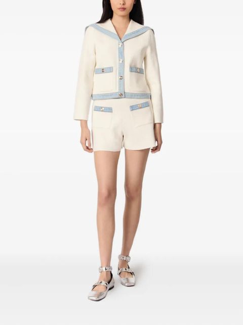 Maje sailor-collar jacket - Neutrals