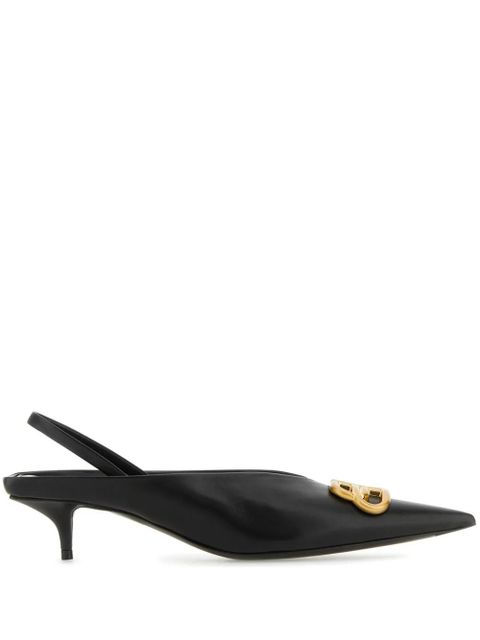 Balenciaga Square Knife 40mm leather pumps - Black - zdjęcie produktu nr 1