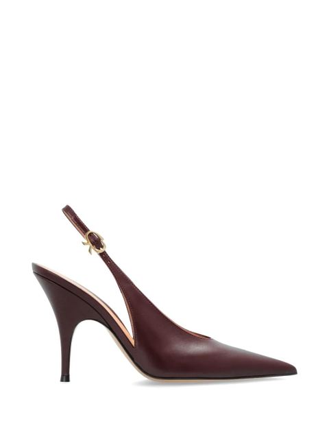 Gianvito Rossi Sofia pointed-toe slingback pumps - Red - zdjęcie produktu nr 1