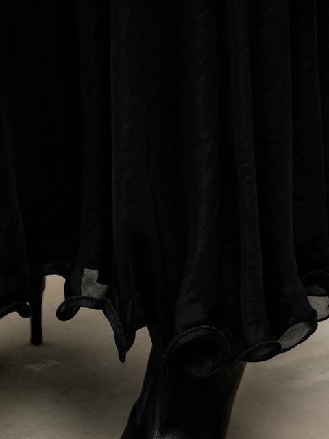 Answear.LAB spódnica kolor czarny maxi rozkloszowana