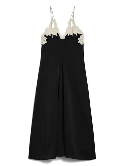 Jil Sander embroidered midi dress - Black - zdjęcie produktu nr 2