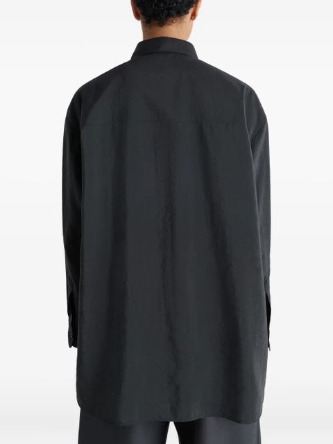 LEMAIRE tie-neck shirt - Black