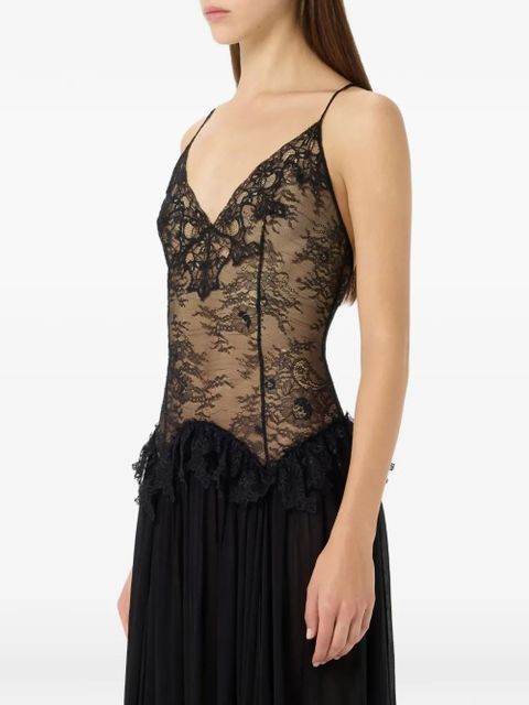 Blumarine lace-detail maxi dress - Black