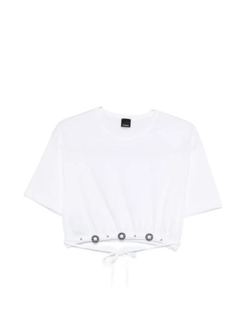 PINKO eyelet drawstring T-shirt - White - zdjęcie produktu nr 1