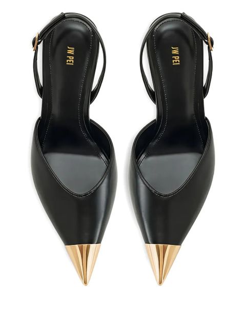 JW Pei 100mm Gold Tipped Slingback sandals - Blue