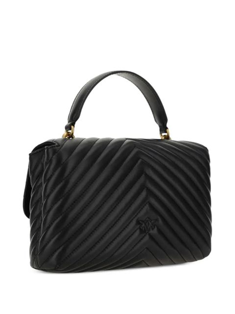 PINKO Love Puff quilted leather tote bag - Black - zdjęcie produktu nr 2