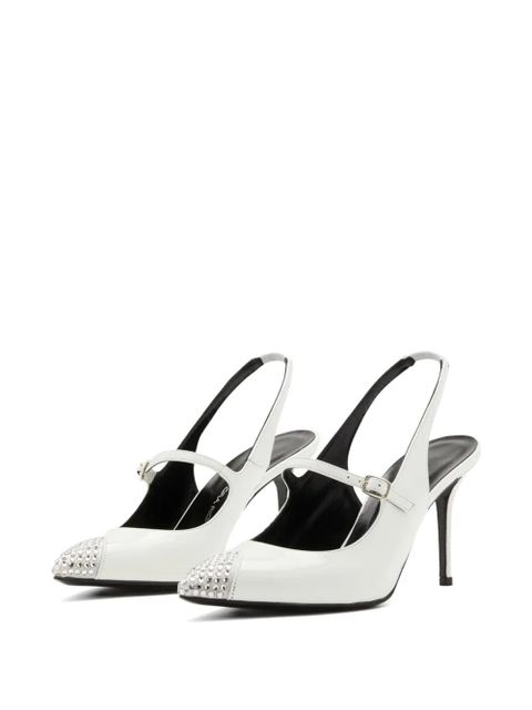 Alessandra Rich buckle embellished pumps - White - zdjęcie produktu nr 2
