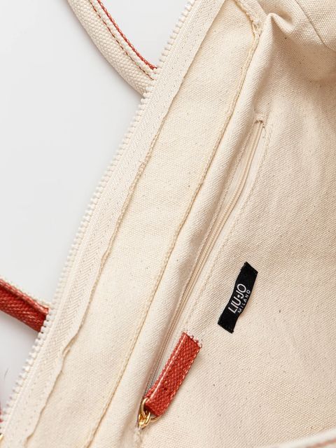 Liu Jo torebka bawełniana kolor beżowy VA5208.T6948