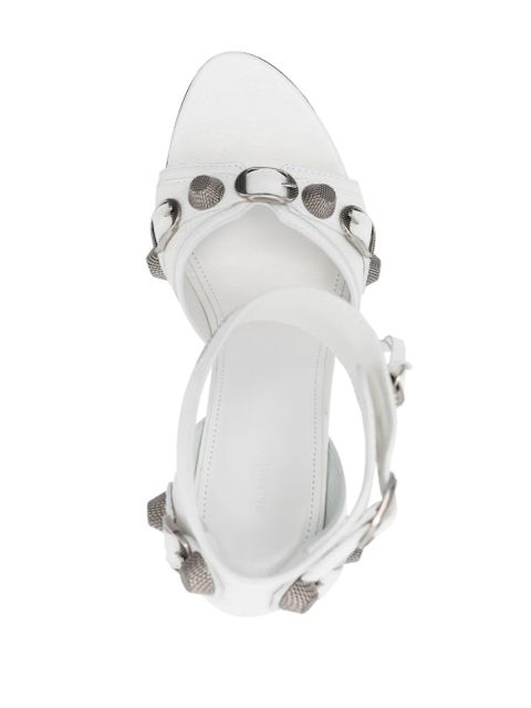 Balenciaga Cagole 110mm leather sandals - White