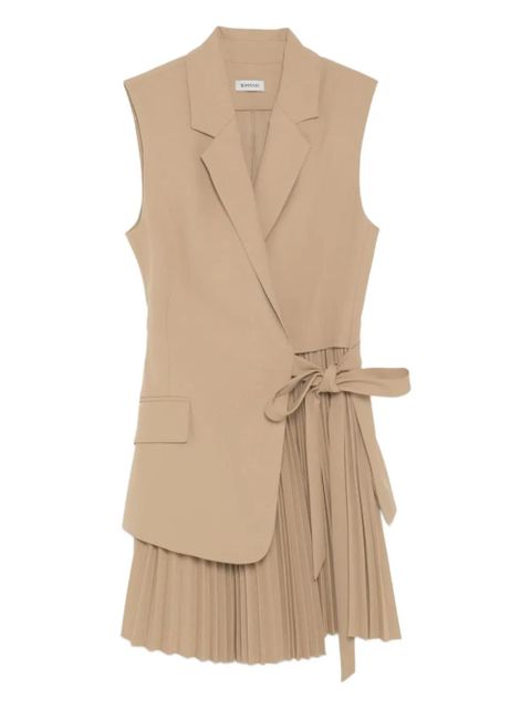 Simkhai Eman Pleated Mini Dress - Neutrals - zdjęcie produktu nr 1