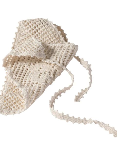 Miu Miu crochet triangle headband - Neutrals - zdjęcie produktu nr 2
