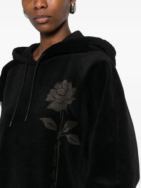 Golden Goose rose hooded mini dress - Black