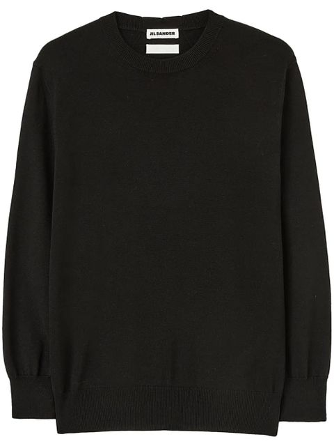 Jil Sander crew-neck wool jumper - Black - zdjęcie produktu nr 1