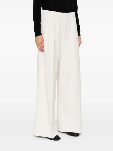 SOLOTRE elasticated-waistband trousers - White