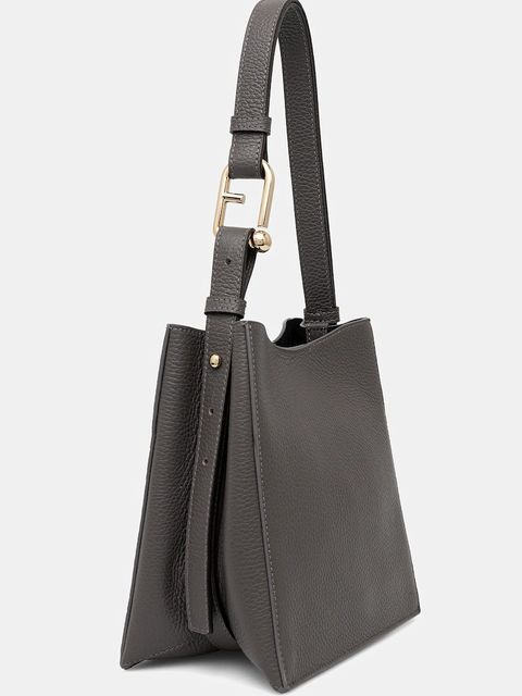 Furla torebka skórzana kolor szary WB01373.HSF000.4283S