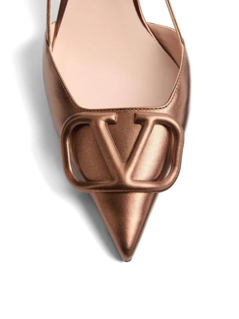 Valentino Garavani vlogo signature slingback pumps - Brown