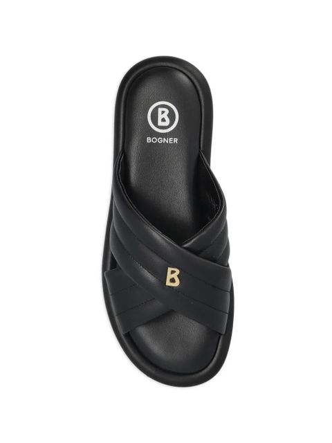 BOGNER quilted crossover sandals - Black