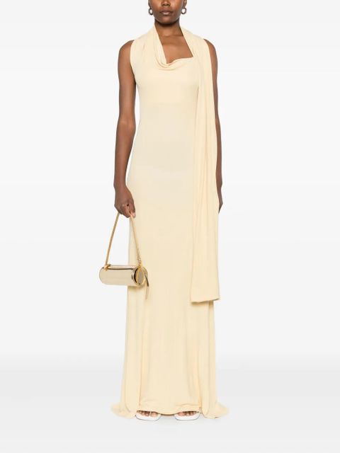 Aya Muse Wisp halterneck draped maxi dress - Yellow